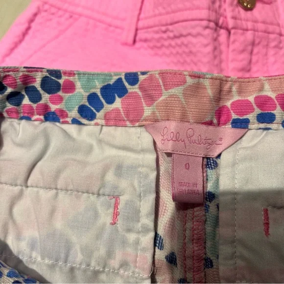 Lilly Pulitzer Shorts Bundle (3) sz 0 Pink Seersucker Tropical Resort Preppy - Picture 13 of 16